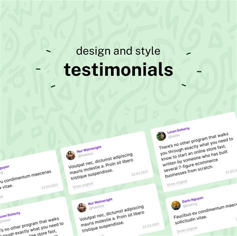 Stylish testimonial showcase